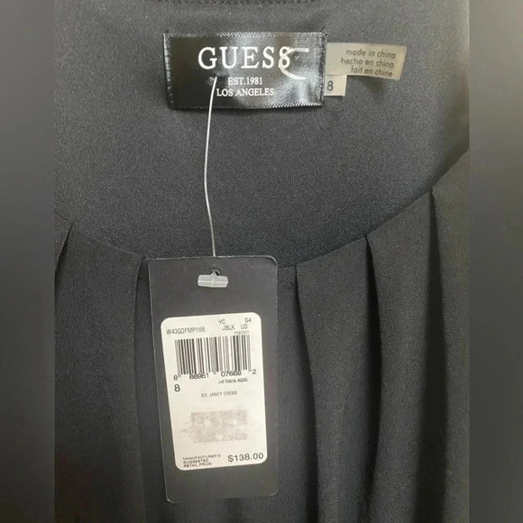 Guess Women’s Janey Mini Halter Top Lace Bottom Little Black Dress‎ Size 8 NWT - Picture 9 of 12